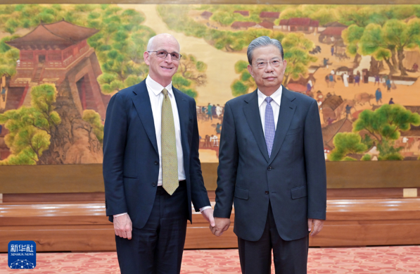 赵乐际会见美国国会众议员代表团